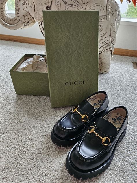 horsebit leather loafer gucci|gucci harald horsebit platform loafer.